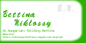bettina miklossy business card